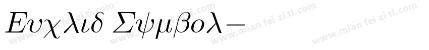 Euclid Symbol字体转换